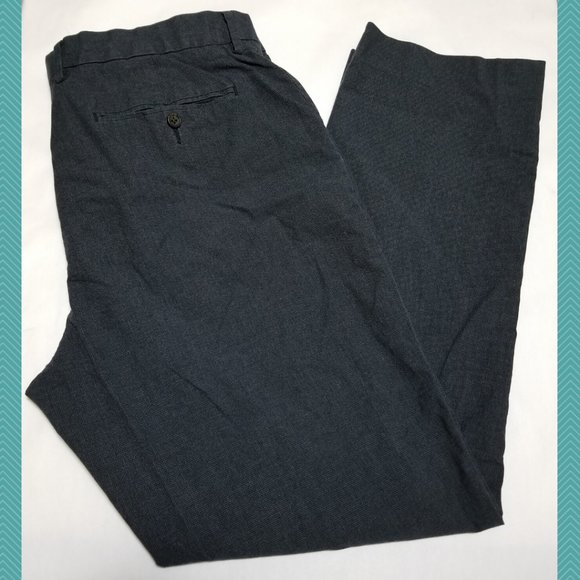 J. Crew Dark Gray Micro Checks Classic Fit Pants